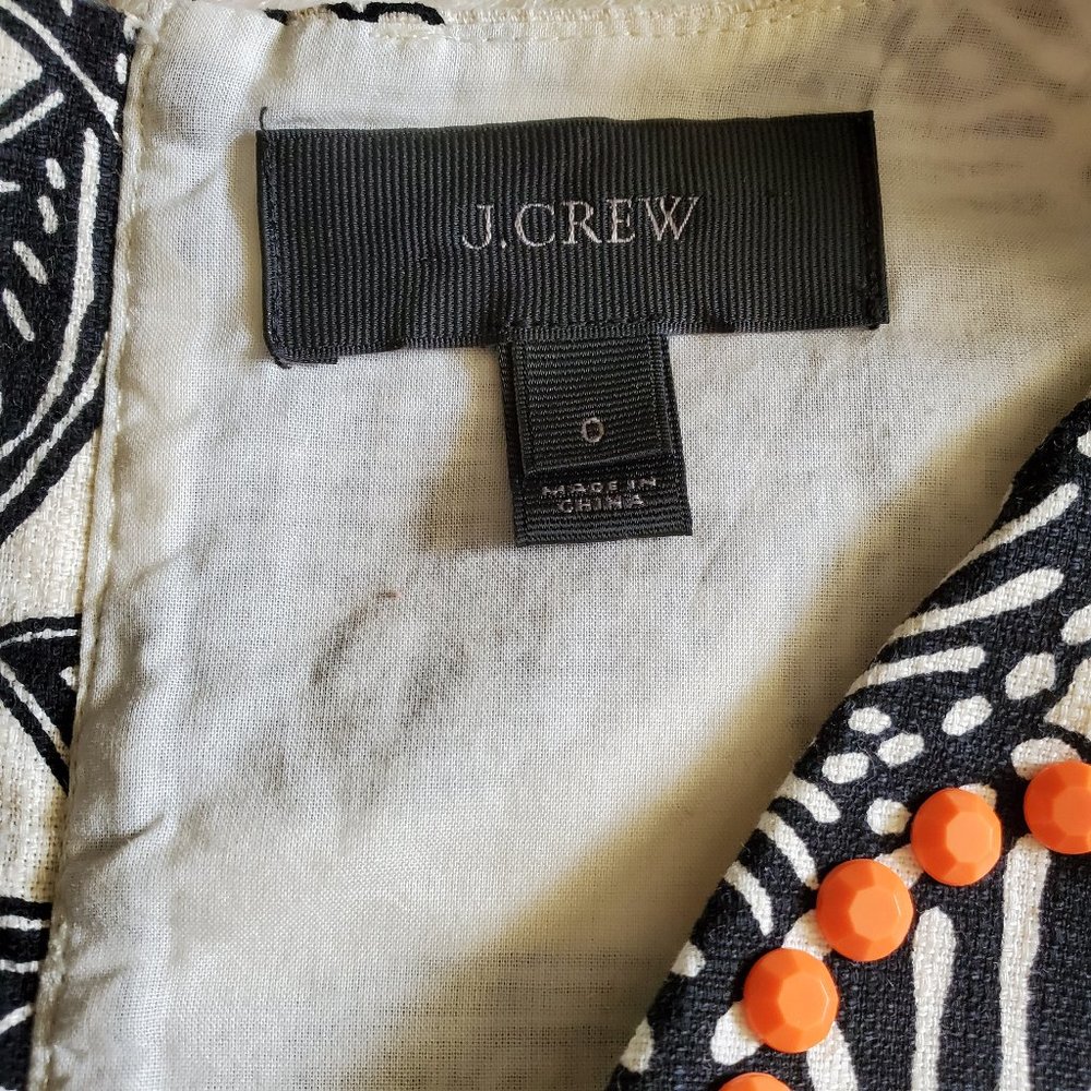 J. Crew Notched Shell Polynesian Floral Size 0 EUC - Picture 12 of 16